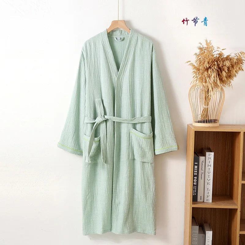 Wedding Dresses New 100% Cotton Sleepwear For Sleeping Robe Lounge Women's Pajamas Spring Autumn Home Wear Bathrobe Female