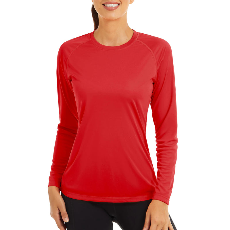 TACVASEN UPF 50+ Sun/Skin Protection Quick Dry T-Shirts Womens Long Sleeve Outdoor Performance Tee Shirts Summer Casual Tops