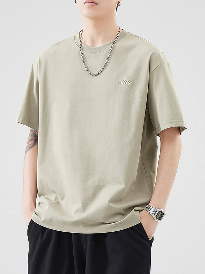 DUKEEN Men's Sorona Cool Touch Quick-Dry T-Shirt - Summer Short Sleeve with Embroidered Lettering and Premium Feel