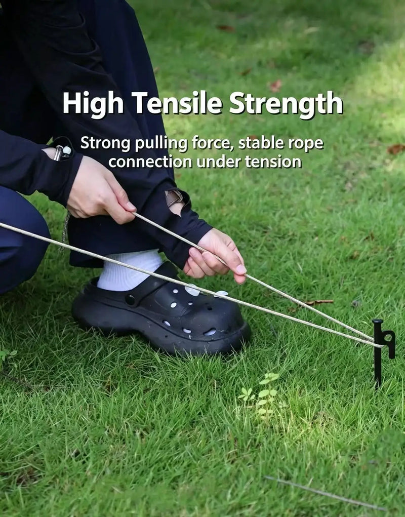 4m Outdoor Reflective Rope Wind Rope Buckle for Umbrella Tent Fixing Skylight Night Light Camping Adjustment Buckle