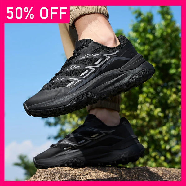 Men Sports Shoes Wear-resistant Comfortable Thick Soled Non Slip Fashionable Versatile Fitness Shoes Outdoor Hiking Shoes Man