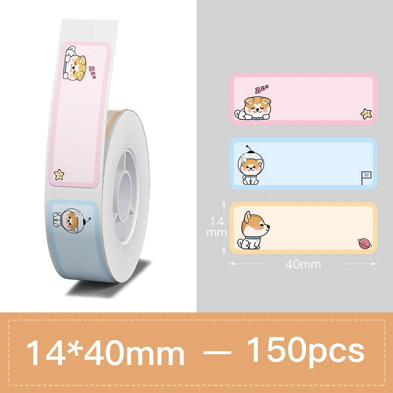 Niimbot N1/B18 PET Label Paper 2 Rolls Scratch-Resistant Tapes Carbon Ribbon Sticker Keep 8-10 Years For Portable Label Printer