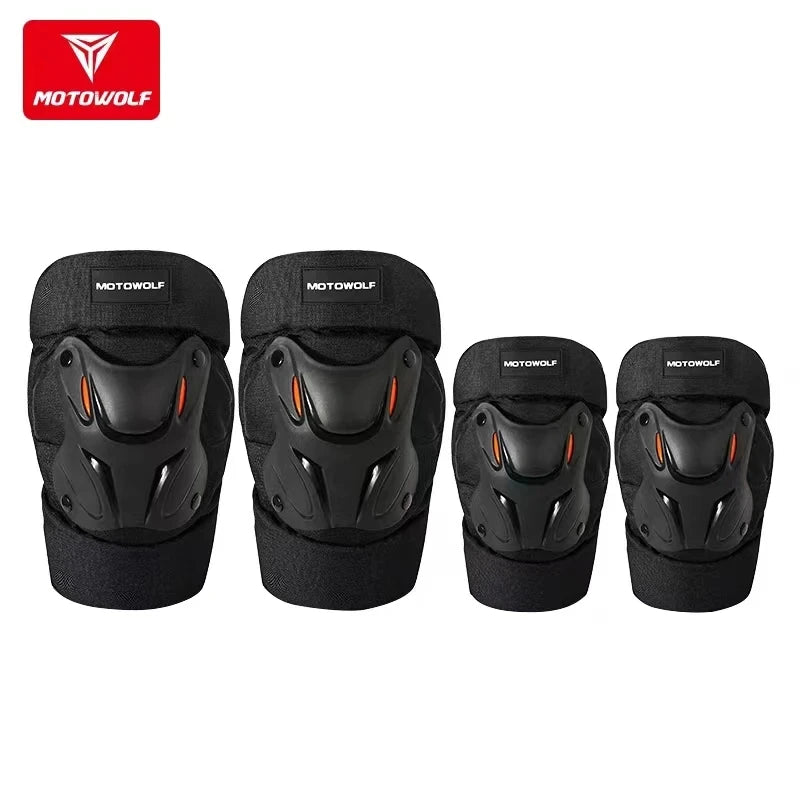 ឈុតការពារជង្គង់ម៉ូតូ Motowolf ឈុតការពារកែងដៃសម្រាប់ជិះលេងក្រៅផ្ទះបួនរដូវ ការពារការធ្លាក់ សម្រាប់បុរសស្ត្រី
