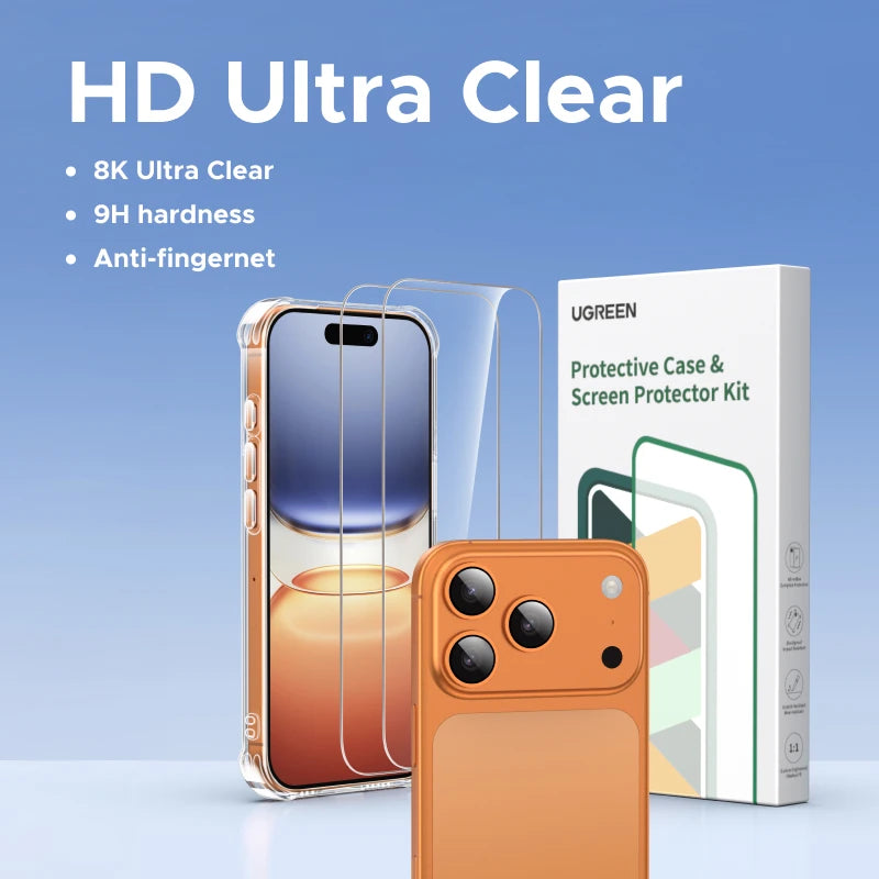 UGREEN Airbags Case for iPhone 17 16 15 Pro Max Clear Case Transparent Cover for iPhone 16 Pro 17 Air Protective Case Shockproof