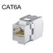 ZoeRax Shielded CAT8 Cat7 Cat6a Keystone Jack RJ45 Tool-Less Type Zinc Alloy Module Adapter Coupler CAT6A