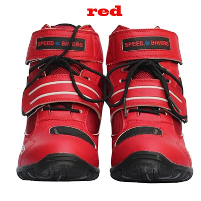Professional Motorcycle Racing Boots Men's & Women's Leather Antiskid Motorcycle Shoes PRO-BIKER A005 Model