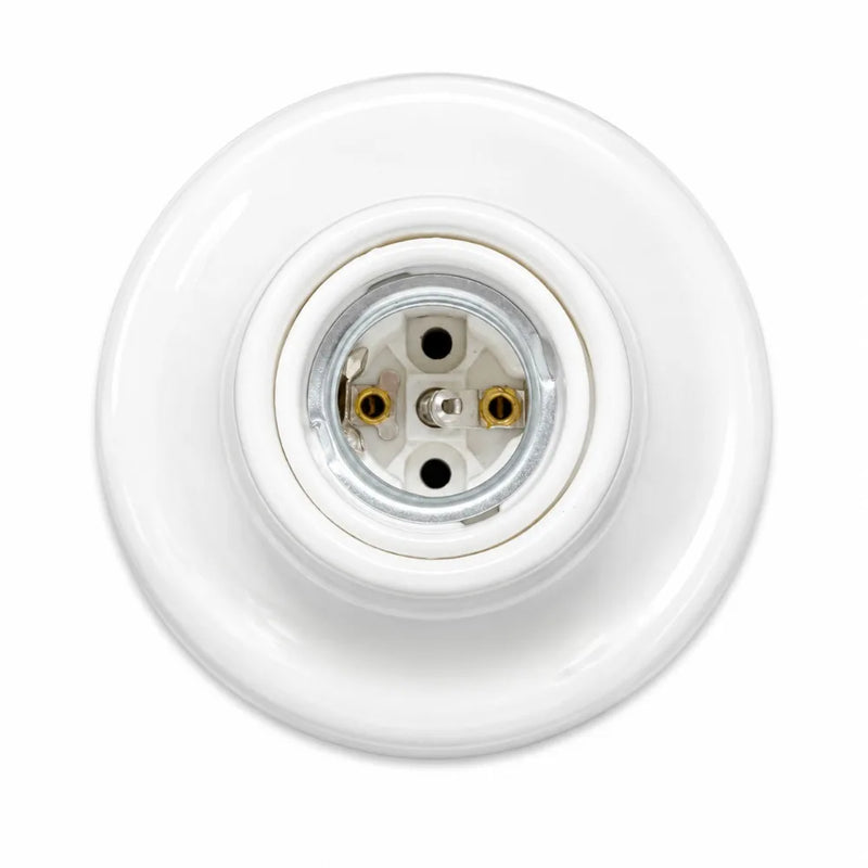 JOYINLED 1/10PCS ពណ៌សខ្មៅ E27 E26 ជើងចង្កៀង ជើងចង្កៀងសេរ៉ាមិច Poecelian សម្រាប់ជញ្ជាំងពិដាន គ្រឿងបំភ្លឺ