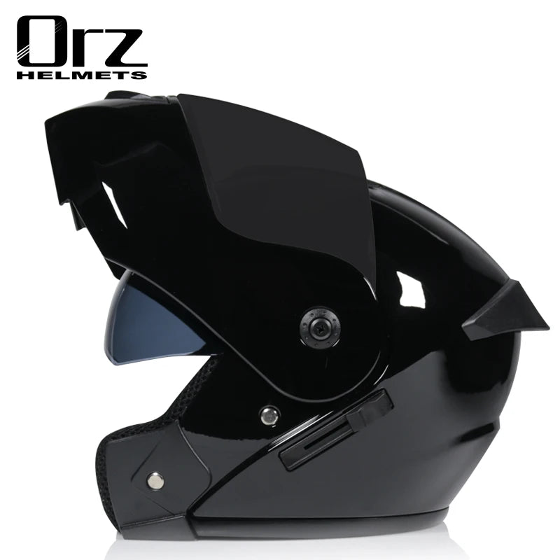 ORZ-901 professional motorcycle sports flip helmet ABS material modular dual lens full face helmet DOT certification