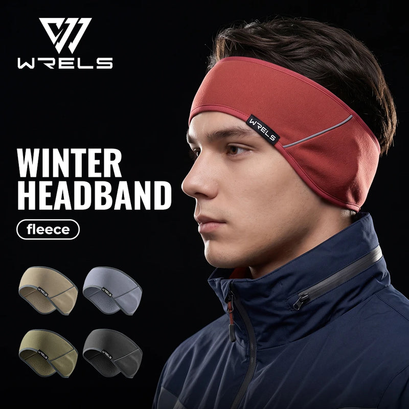 WRELS Ear Muffs Fleece Thermal Ear Covers Headband Reflective Windproof Winter Outdoor Men Women Running Ski Cycling Ear Warmer