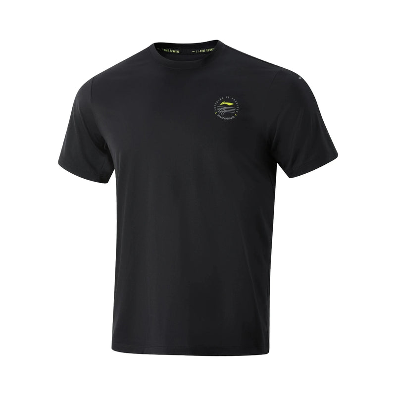 អាវយឺតរត់បុរស Li-Ning AT AIR 100% Polyester 3D FITTING អាវកីឡា LiNing ដែលអាចដកដង្ហើមបាន ATSV083