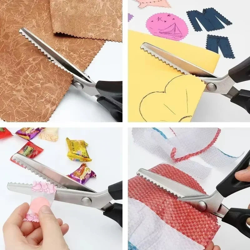 Professional Pinking Shears Stainless Steel Zig Zag Scissors for Fabric Sewing Dressmaking Quilting for Tailors Sewers DIY