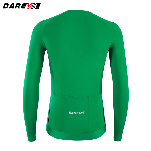អាវយឺតជិះកង់ DAREVIE សម្រាប់បុរស បច្ចេកវិទ្យាត្រជាក់ កម្រិត Pro សម្លៀកបំពាក់ជិះកង់ដៃវែង ប្រឆាំងនឹងកាំរស្មីយូវី អាវជិះកង់បុរសស្ងួតរហ័ស