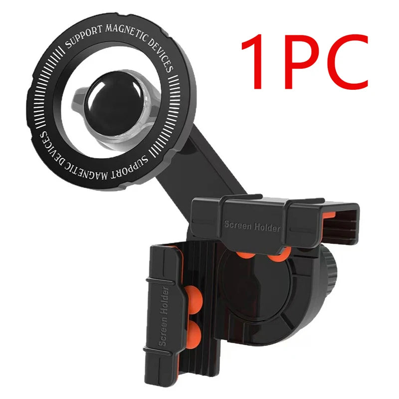 SEAMETAL Car Mounted Display Screen Phone Holder 360 Degree Rotation Magnetic Center Control Phone Mount for Car Accessories