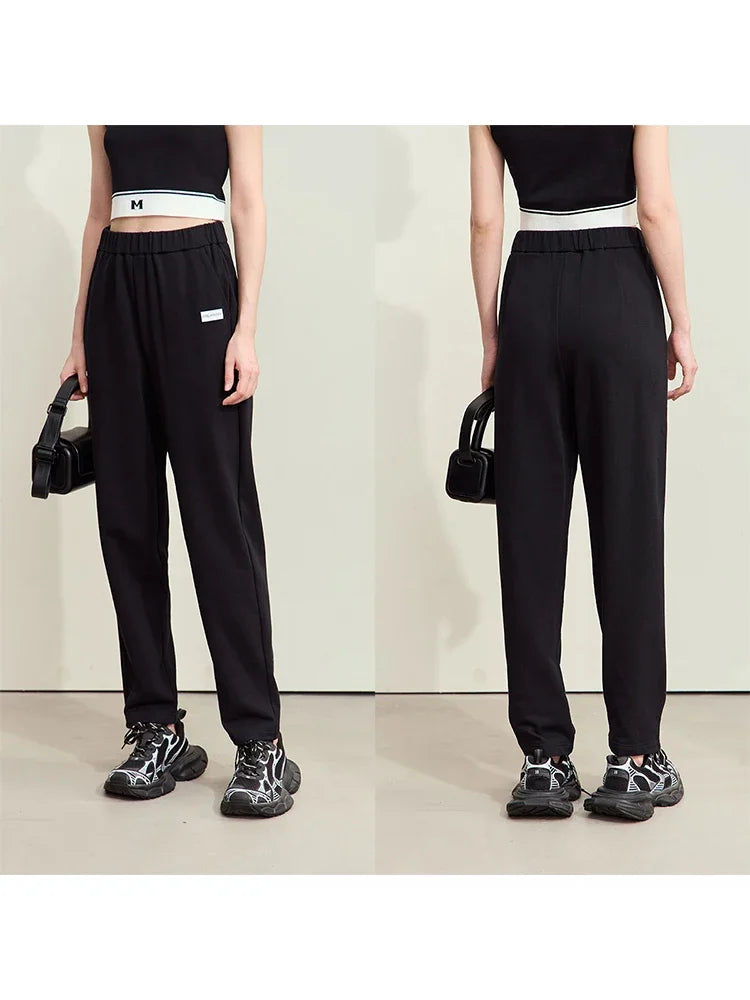 Amii Women Minimalism Pants 2026 Autumn New Light Sports Style Trendy Comfortable Casul Solid Female Loose Trousers 12423059