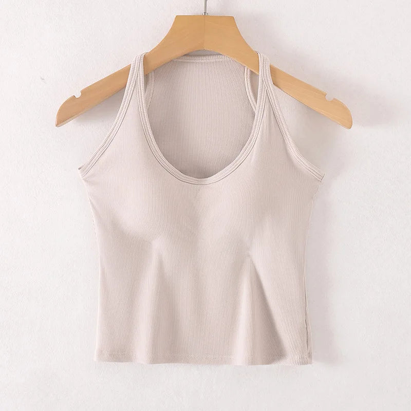 Chest Pad Sleepwear Top Bra Women's Spring Summer Underwear Pajamas One Piece Nightwear Bottoming Shirt Sexy Sleep Wear