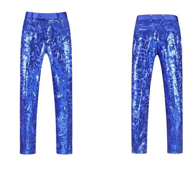 2026 New Men's Gold Shiny Sequin Suit Pants, Wedding Party Dress Trousers,Fashion Slim Pant,Asian Sizes M-5XL,6XL