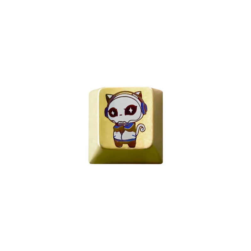 Akko 8th Anniversary Keycap Titanium Alloy Artisan Keycap 1u OEM Profile Keycap for Mechanical Gaming Keyboard DIY Accessories