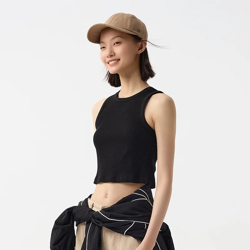 Semir Versatile Vest Contrast Color Bra Integrated Simple Inner Wear Women Camisole Daily Outer Underwear 2026 Spring