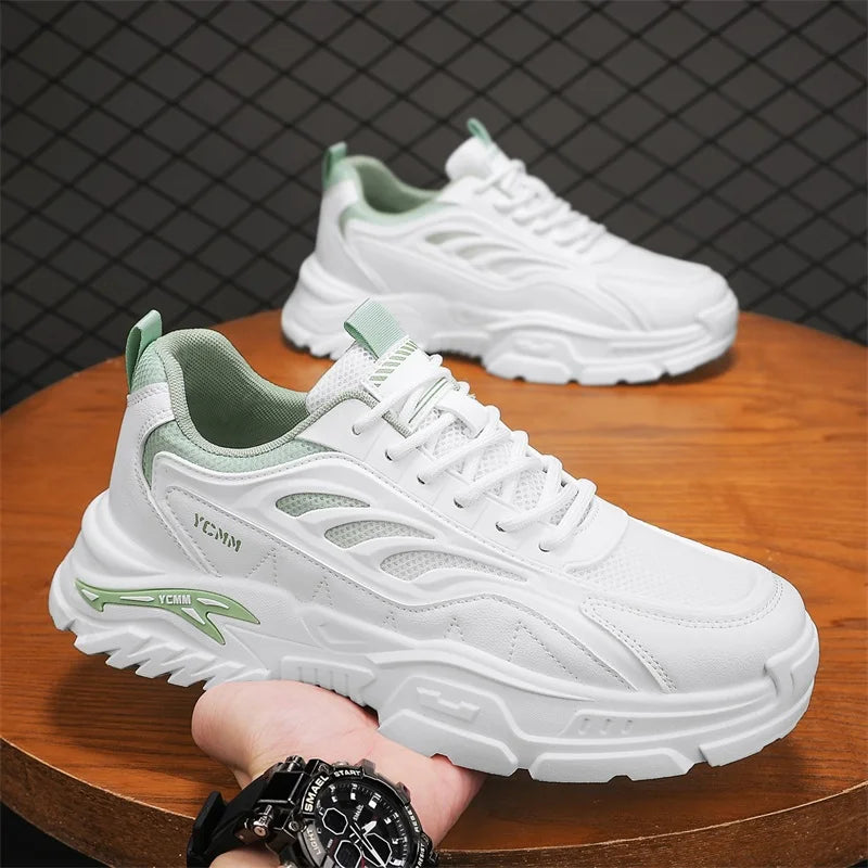 Men's thick-soled sports casual shoes spring summer soft-sole anti-slip breathable outdoor running shoes students Joker sneakers