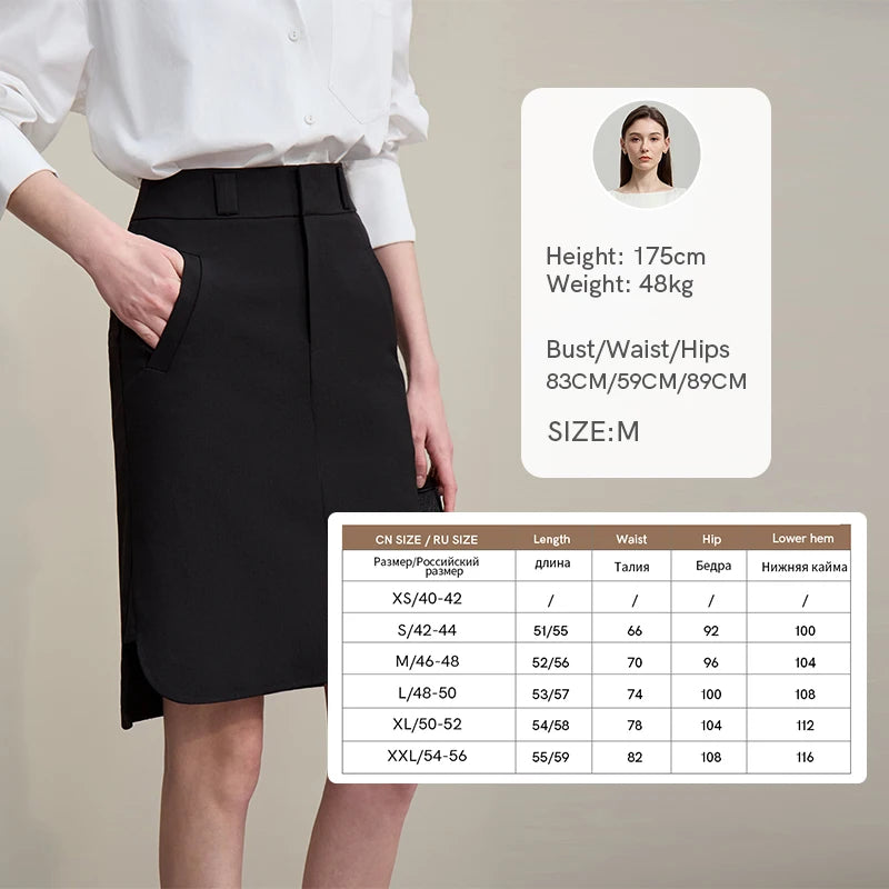 សំពត់ Amii Mid Skirt រដូវក្តៅឆ្នាំ ២០២៦ ថ្មី ស្ទីលសម្លៀកបំពាក់ធ្វើការធម្មតា សំពត់រាងអក្សរ A របស់ស្ត្រី រឹងមាំ ងាយស្រួលប្រើ ចំហៀង សម្លៀកបំពាក់ស្ត្រី 12642098