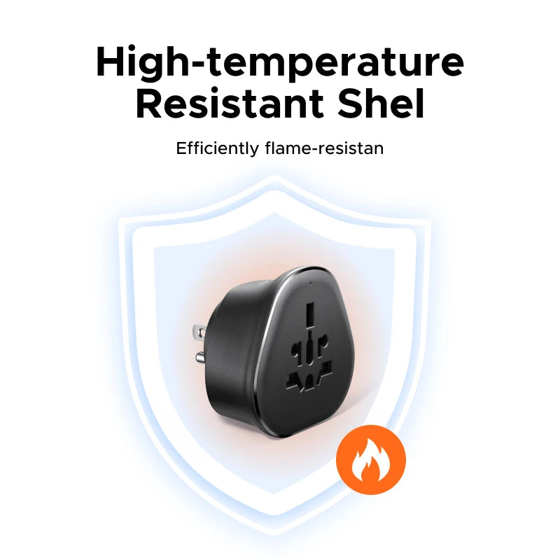 UGREEN Universal Travel Adapter Multi-Country Power Adaptor US Plug Converter Compatible with EU US UK KR RU Outlets