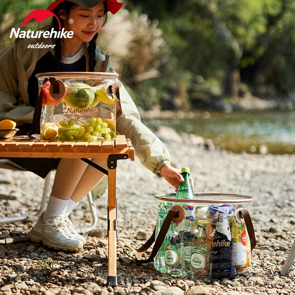 Naturehike  Waterproof   Foldable Basin Portable Travel Folding Bucket Large Capacity Outdoor  Round Bucket NH20SJ040