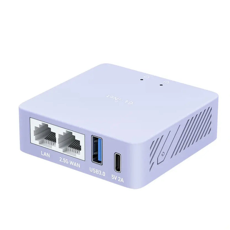 GL-iNET (Brume 2) GL-MT2500/MT2500A ច្រកទ្វារសុវត្ថិភាព VPN ខ្នាតតូចសម្រាប់ការិយាល័យនៅផ្ទះ និងការងារពីចម្ងាយ សុវត្ថិភាពអ៊ីនធឺណិត WAN 2.5G