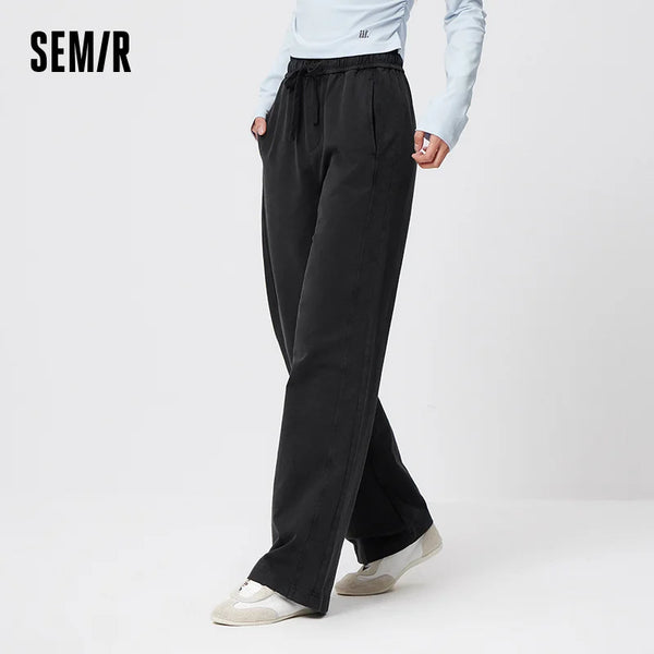 ខោ Semir Vintage សម្រាប់នារី រចនាបែបនិទាឃរដូវ ធ្វើពីកប្បាស ធ្វើឲ្យជើងវែងជាងមុន ខោជើងវែងបែប Retro ធ្វើឲ្យជើងវែង មើលទៅស្លេកស្លាំង