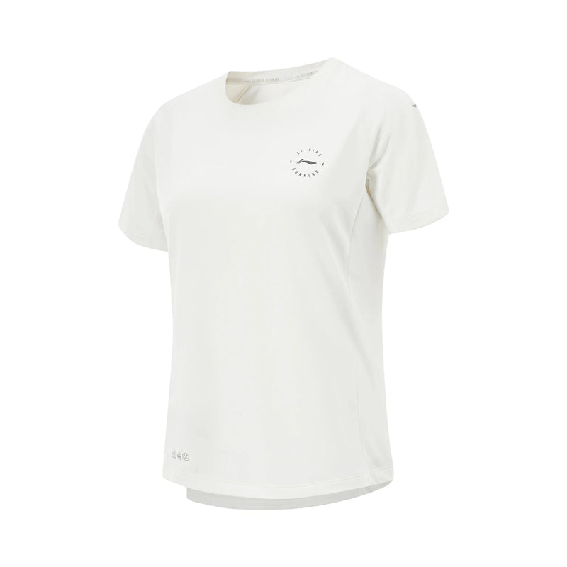 អាវយឺតកីឡារត់សម្រាប់នារី Li-Ning ធ្វើពីប៉ូលីអេស្ទ័រ AT AIR មានខ្យល់ចេញចូលបានល្អ ស្ងួតលឿន អាវយឺតលីនីង ឆ្លុះពន្លឺ ATSV088