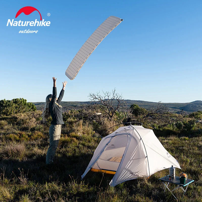Naturehike Fish Bone Inflatable Mat Ultralight Auto-inflating Spongee Air Mattress Portable Outdoor Camping Tent Damp Proof Mat