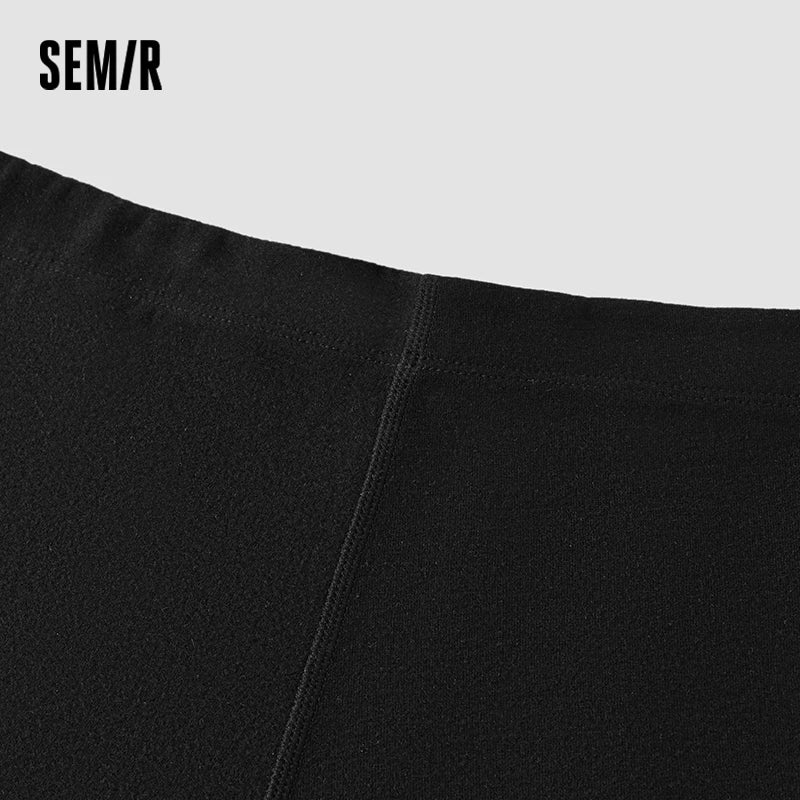 Semir Men Thermal Pants Solid Color Minimal Design Soft Touch Stretch Versatile 2026 New Winter Daily Wear Urban Casual Style