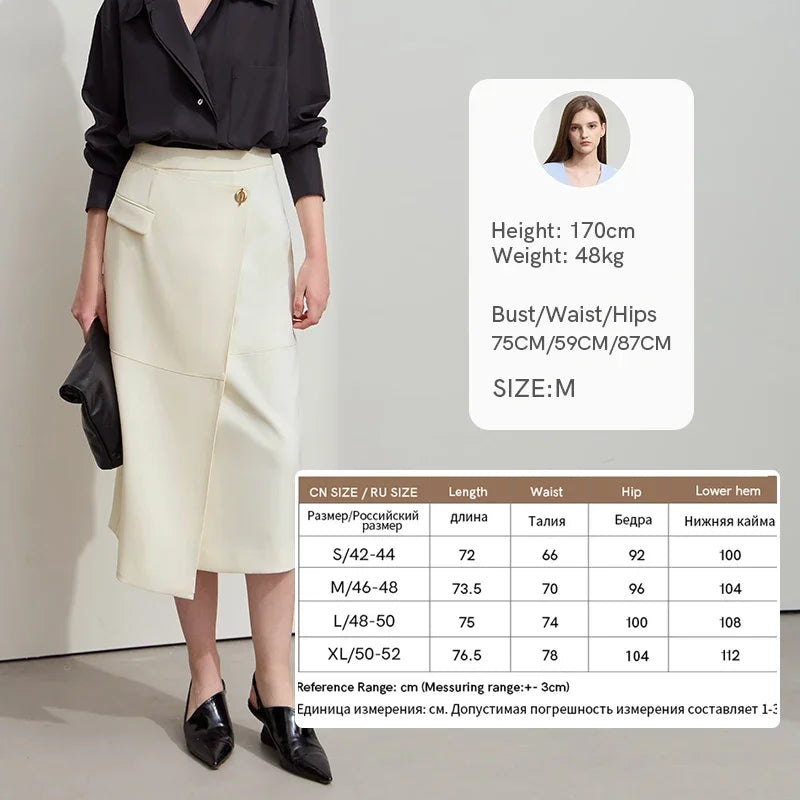 សំពត់ខ្លី Amii Minimalist រដូវស្លឹកឈើជ្រុះឆ្នាំ ២០២៥ សម្រាប់ស្ត្រី ធ្វើដំណើរ ឆើតឆាយ សម្រាប់នារីការិយាល័យ ងាយស្រួលប្រើ សំពត់ត្រង់ រំយោល 12521006