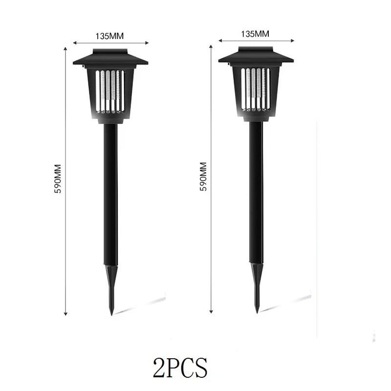 Solar Bug Zapper Waterproof Outdoor Mosquito Zapper Killer and Lighting Repellent Lamp for Indoor Outdoor Use Garden Patio