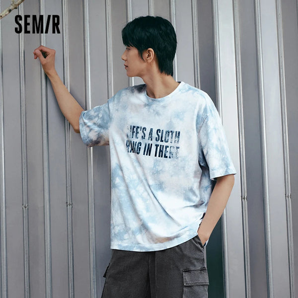 អាវយឺតបុរស Semir ឆ្នាំ ២០២៦ ប៉ាក់ដោយកប្បាសសុទ្ធ បោះពុម្ពអក្សរ ម៉ូដធម្មតា ទន់ ពាក់ប្រចាំថ្ងៃ