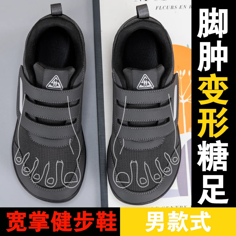Open Shoes for Elderly Adjustable Diabetic Shoes Swollen Foot Fat Wide Hallux Valgus Bunion Orthopedics Thumb Eversion Men Women
