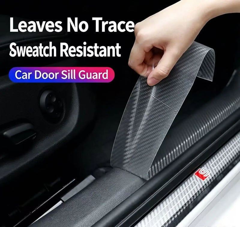 Universal Auto Door Threshold Anti-Scratch Film for Car Door Edge Protection with Carbon Fiber Texture and Bumper Guard