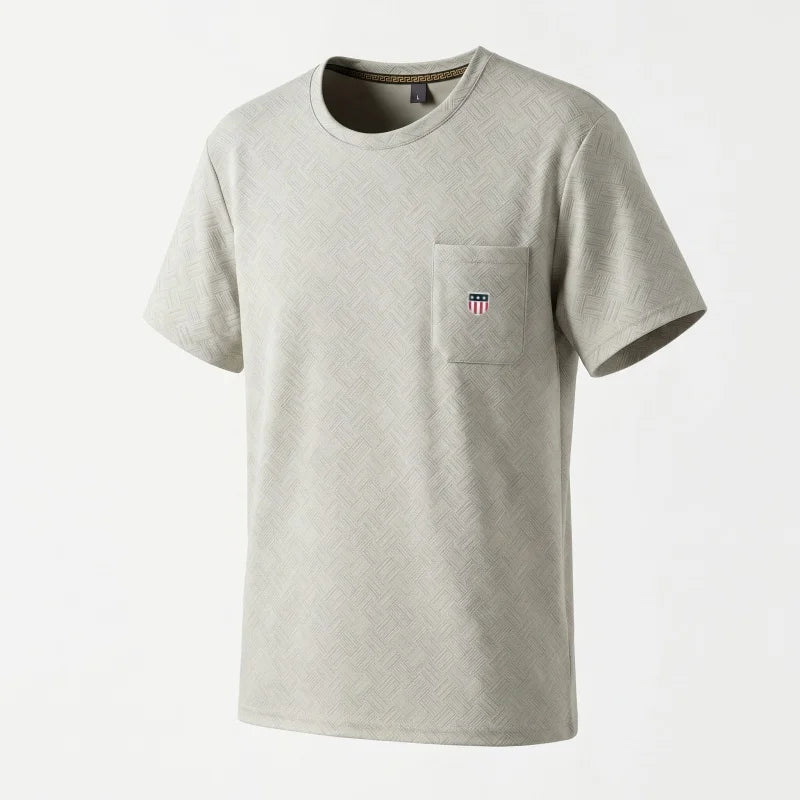 Designer Original Summer New Man Short-Sleeved T-Shirt Round Neck Actual Pocket Stamp Silky Soft Classic Fashion Men's Clothing