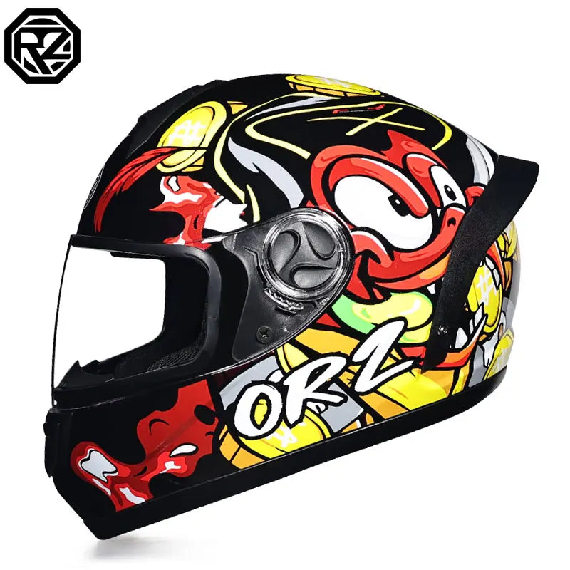 ORZ helmet men and women electric motorcycle hard hat full helmet four-season summer knight head