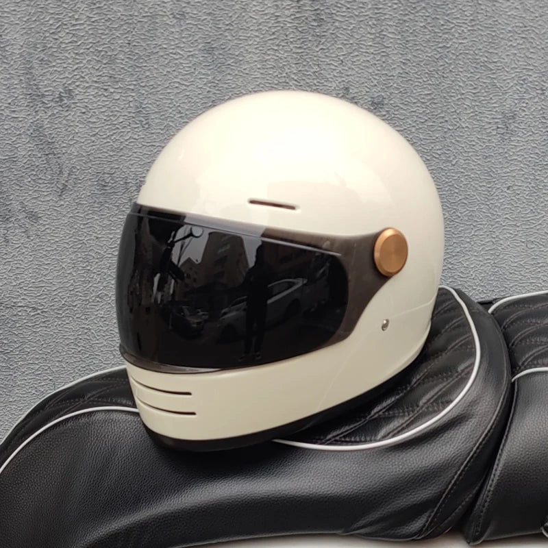 ORZ Retro full face motorcycle helmet - Classic design, suitable for both men and women, with safety protection certified by 806