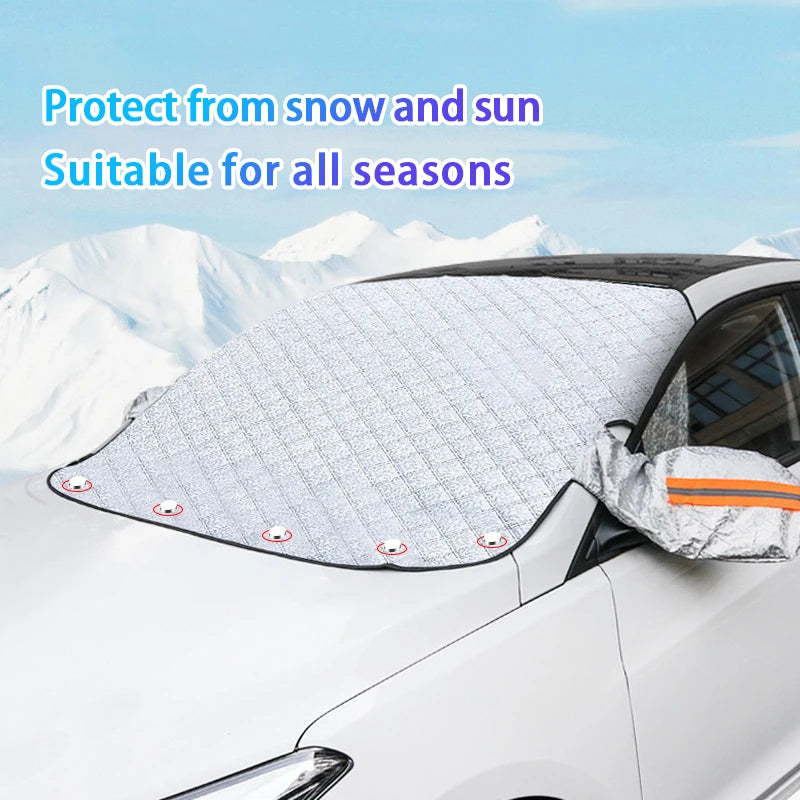 SEAMETAL Snow Cover Car Windshield Snow Sun Shade Waterproof Protector Automobile Strong Magnetic  Front Windscreen Car Covers