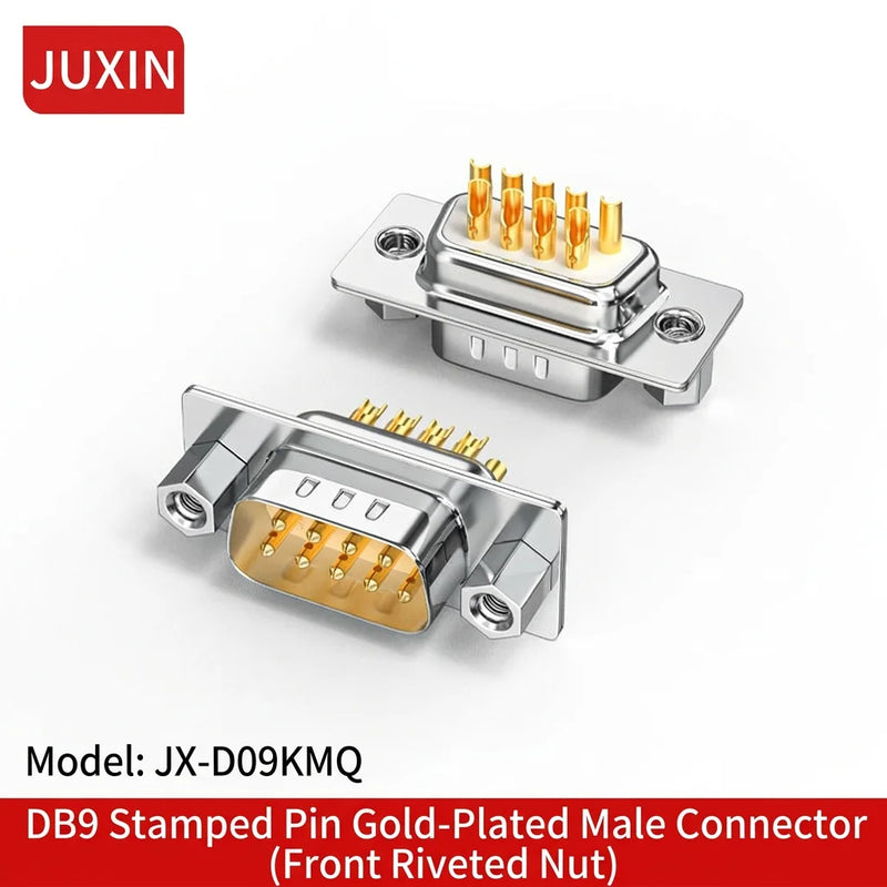 DIVEDEER DB9 Male & Female Connectors 9-Pin RS232/485 Serial Port Adapter COM Port Plug for PLC