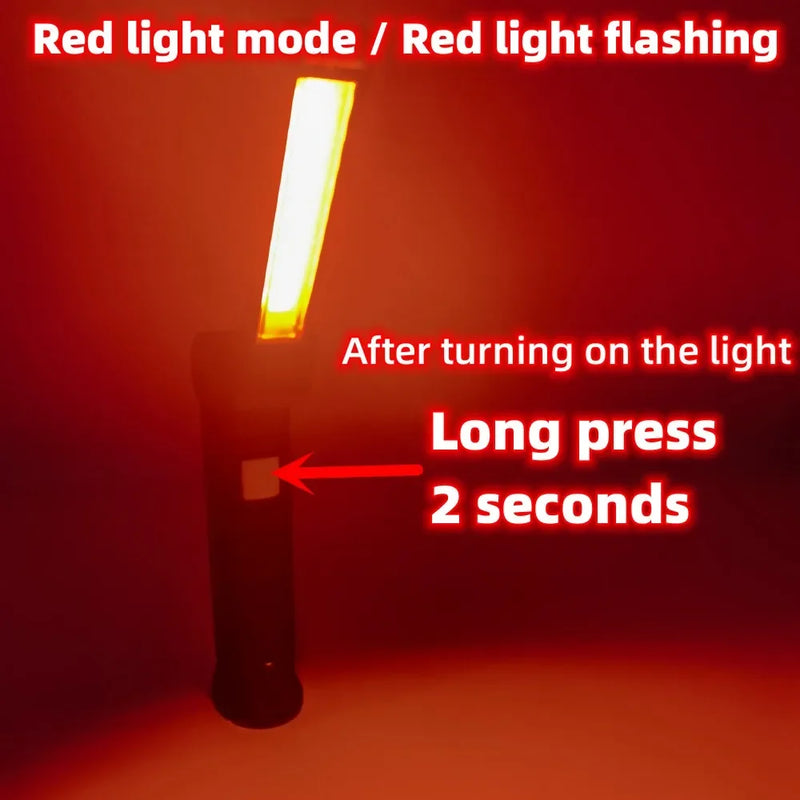 ភ្លើងការងារចល័ត COB LED ពិល USB អាចសាកបាន ចង្កៀងព្យួរម៉ាញេទិក Lanterna ជាមួយថ្មដែលភ្ជាប់មកជាមួយ ពិលបោះជំរុំ