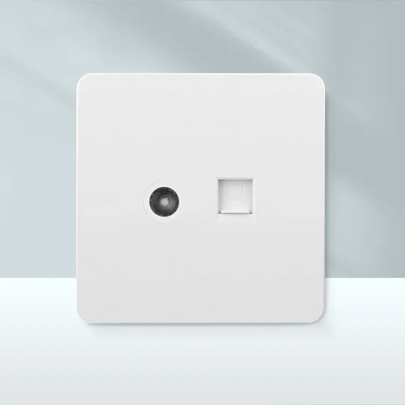 White Antique Stainless Steel Panel Wall Lamp Switch, Toggle Wall Dimmer Switch Socket EU USB Plug Socket 220V Electrical On Off