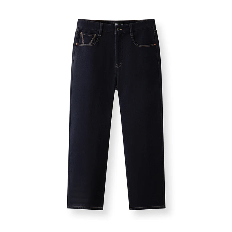Semir Men Denim Jeans Elongated Fit Straight Leg Vintage Wash Commuter Style Versatile 2026 New Winter Daily Wear
