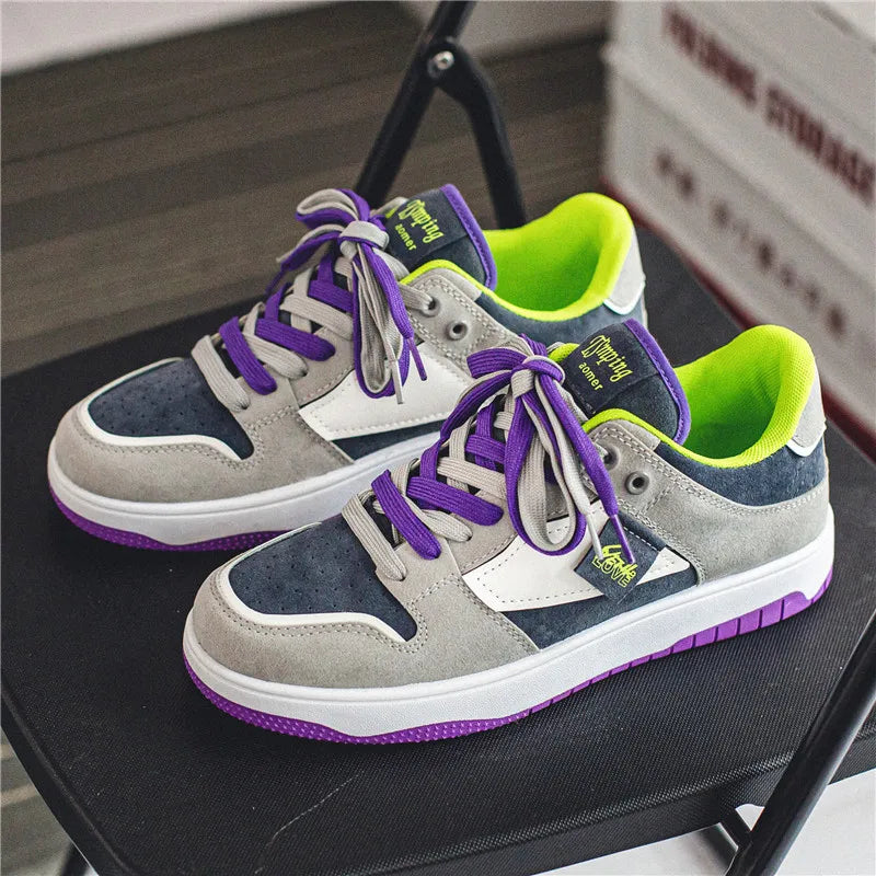 Men's flat casual shoes four seasons breathable light soft-sole non-slip comfort outdoor running sneakers fashion walking shoes