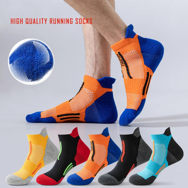 WRELS 1/2/3 Pairs Athletic Ankle Socks Moisture Wicking Compression Socks Men Women Breathable Arch Support Outdoor Hiking Socks