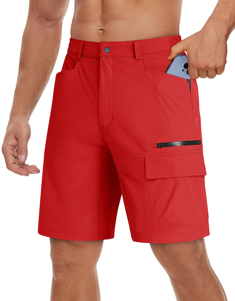 TACVASEN Summer Quick Drying Nylon Work Shorts Mens Casual Hiking Cargo Shorts Lightweight Outdoor Fishing Short Pants