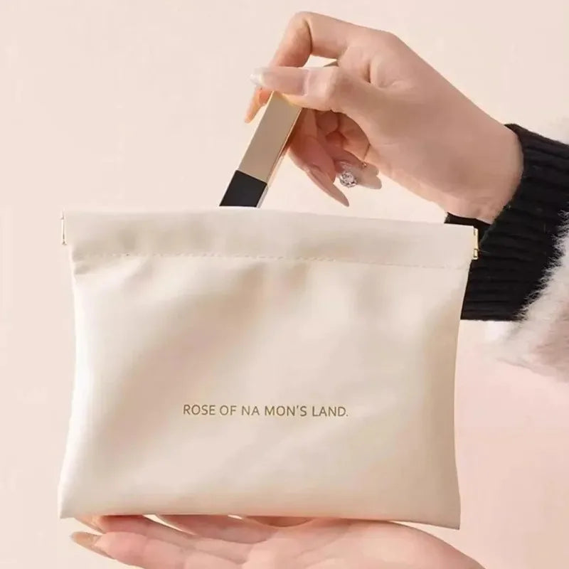 1pc Bullet Storage Bag with Automatic Closure,Wired Headphone Storage Bag,PU Coin Purse,Mini Portable Lipstick and Makeup Bag