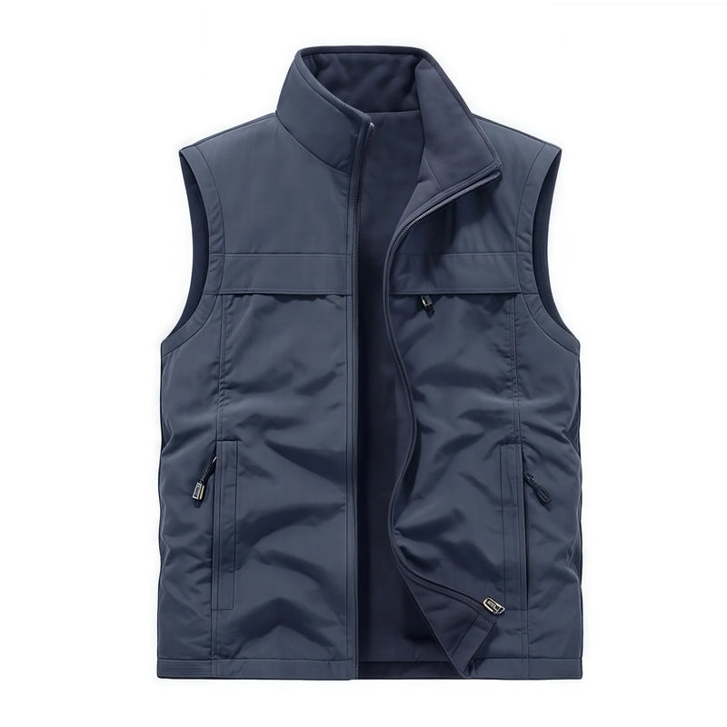 2026 Autumn winter Warm Thickened fleece double-sided  vest Men's Vest Jacket  Outerwear slim fit Jacket Casual Style