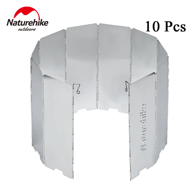 Naturhike Stove Windshield 8Pcs 10Pcs Outdoor Camping Portable Folding Screen Lightweight Foldable Picnic BBQ Windscreens